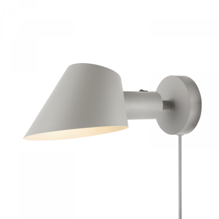 Nordlux Stay minimalistische Wandleuchte Grau E27 angenehmes Licht